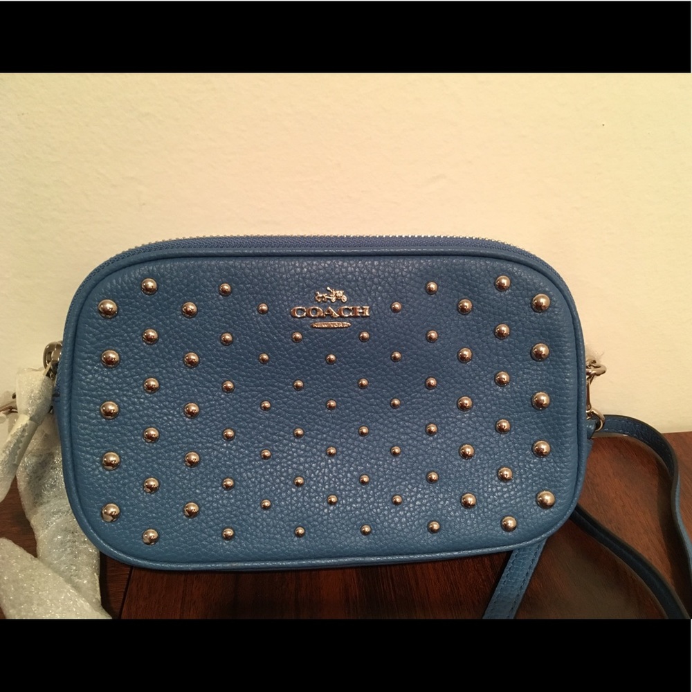 Coach Ombré Rivet Crossbody Clutch-Lapis Blue
